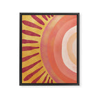 Modern Art Print - Watercolor Sun #1 Framed Canvas Print Gallery Image 6
