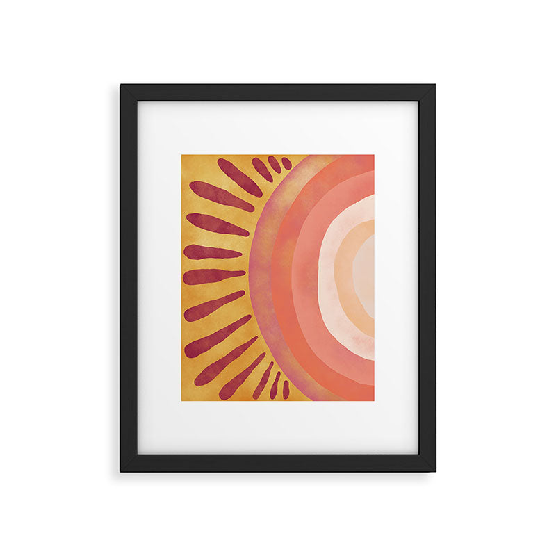 Modern Art Print - Watercolor Sun #1 Framed Art Print Gallery Image 5