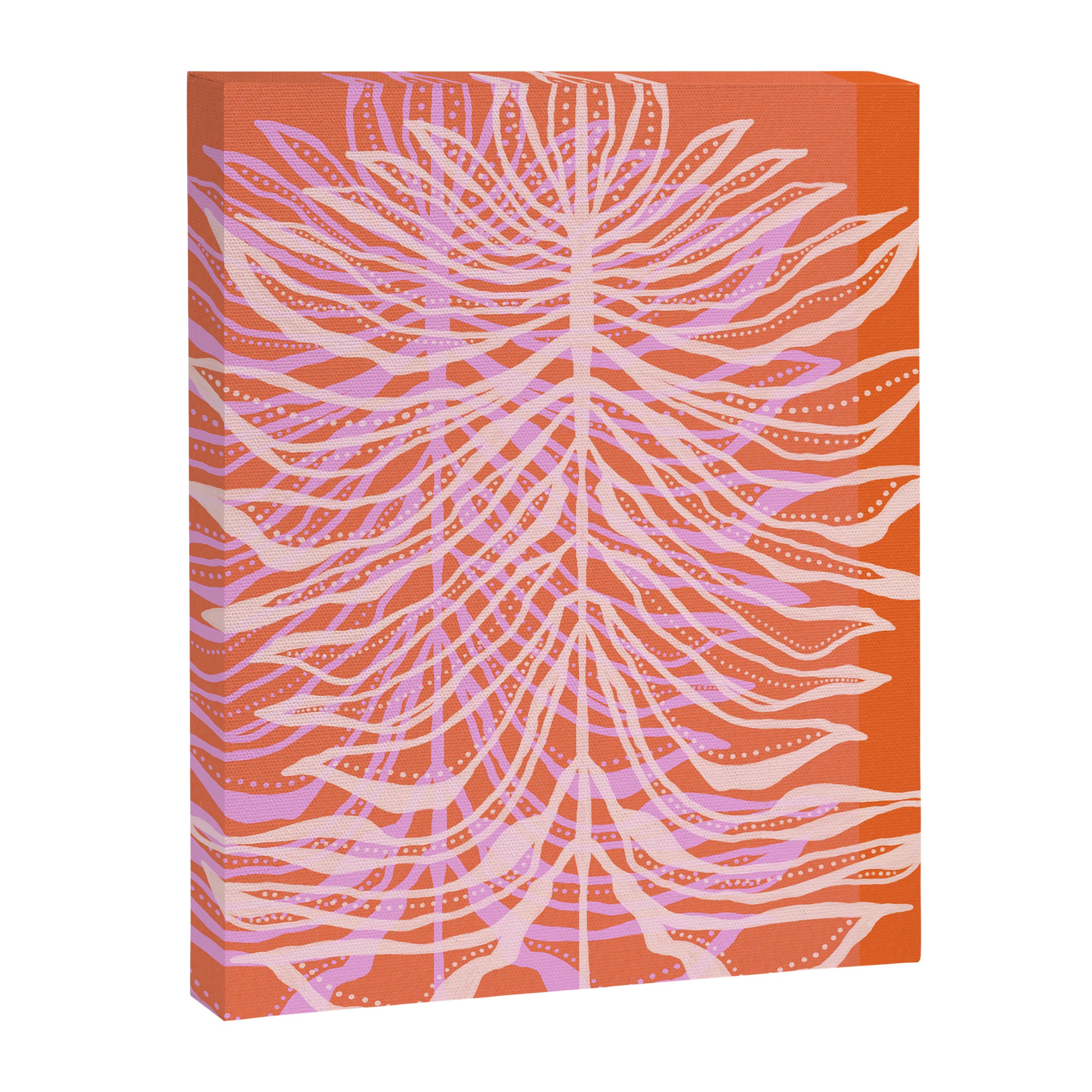 Modern Botanical Art Print - Coral Palm #1 Canvas Print Gallery Image 6