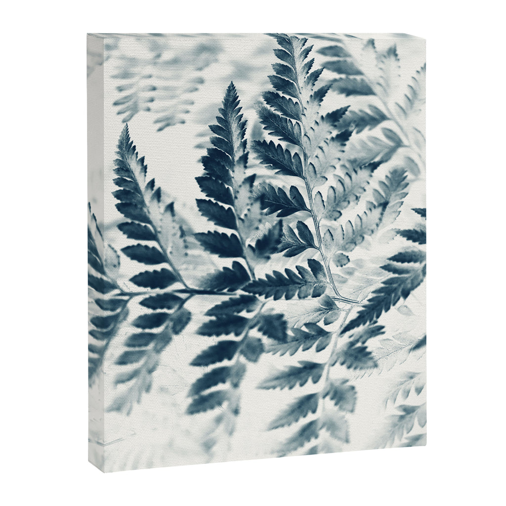 Modern Botanical Print - Blue Fern #2 Canvas Print Gallery Image 6