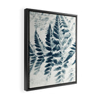 Modern Botanical Print - Blue Fern #2 Framed Canvas Print Gallery Image 2