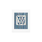 Modern Coastal Art Print - Sardines With Blue Stripes Art Print Gallery Image 1
