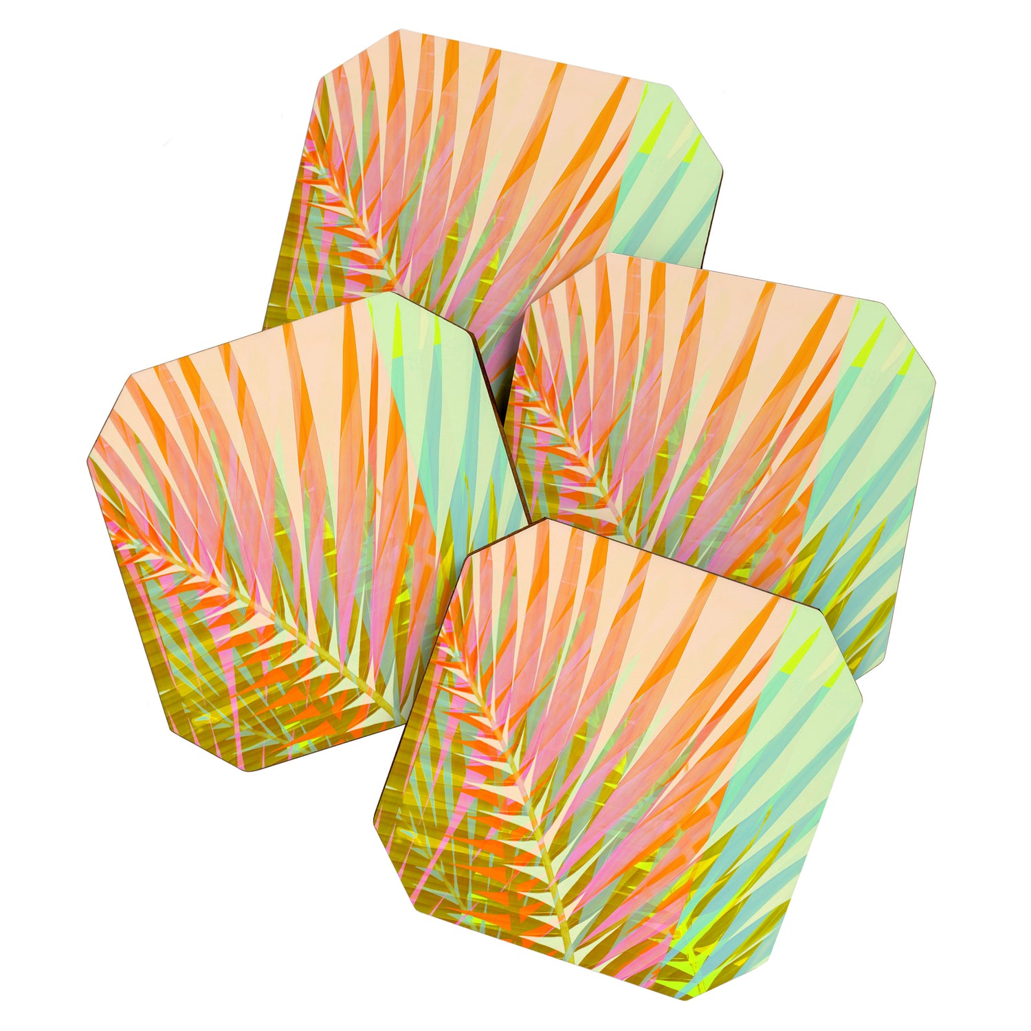 Modern Tropical Print - Sun Burn #4 Coaster Gallery Image 1