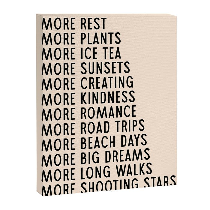 More - Modern Typography Print Canvas Print Gallery Image 1