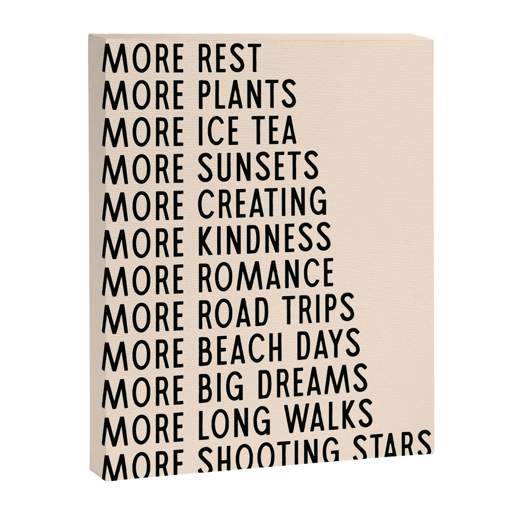 More - Modern Typography Print Canvas Print Gallery Image 6