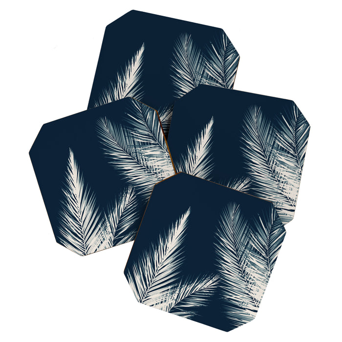 Palm Cyanotype #2 Coaster Gallery Image 1