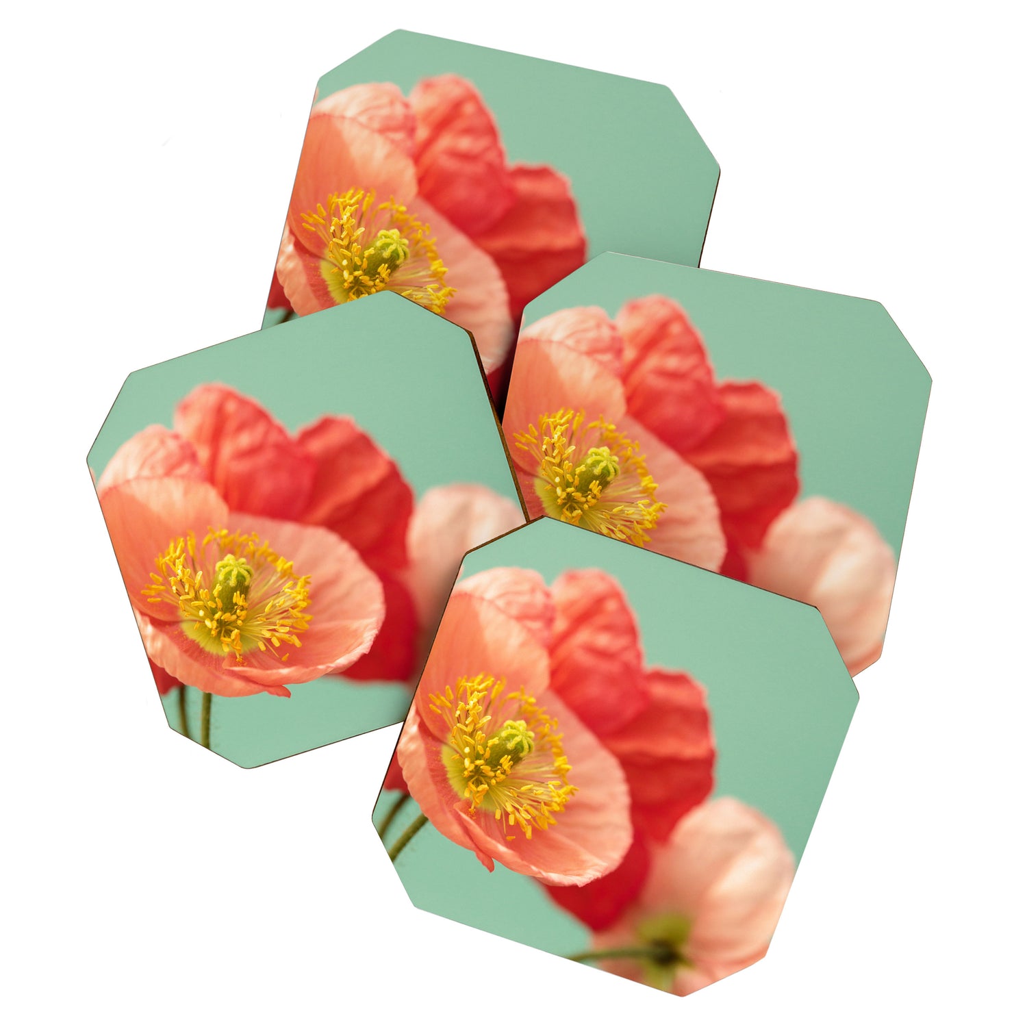 Pastel Poppy #1 Coaster Gallery Image 1