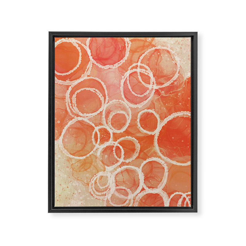 Pink Bubble - Modern Abstract Art Print Framed Canvas Print Gallery Image 6