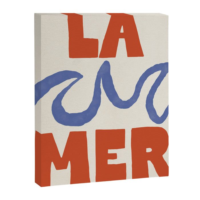 Retro Coastal Art Print - La Mer Canvas Print Gallery Image 1