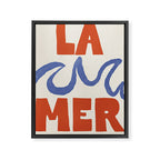 Retro Coastal Art Print - La Mer Framed Canvas Print Gallery Image 8