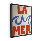 Retro Coastal Art Print - La Mer Framed Canvas Print Gallery Image 2