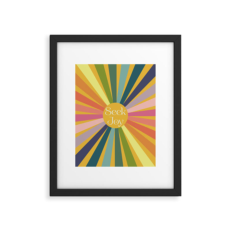 Seek Joy - Retro Inspired Art Print Framed Art Print Gallery Image 5