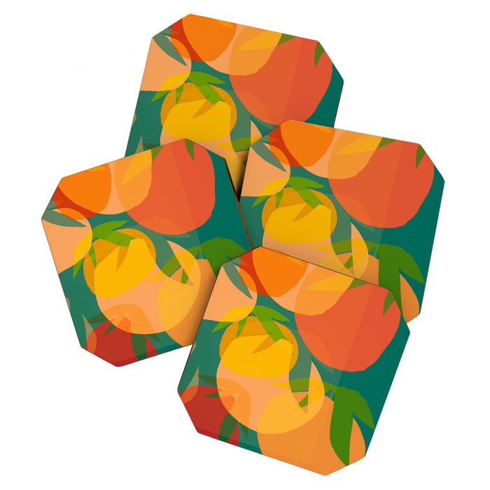 Spring Citrus #2 - Modern Art Print Coaster Gallery Image 1