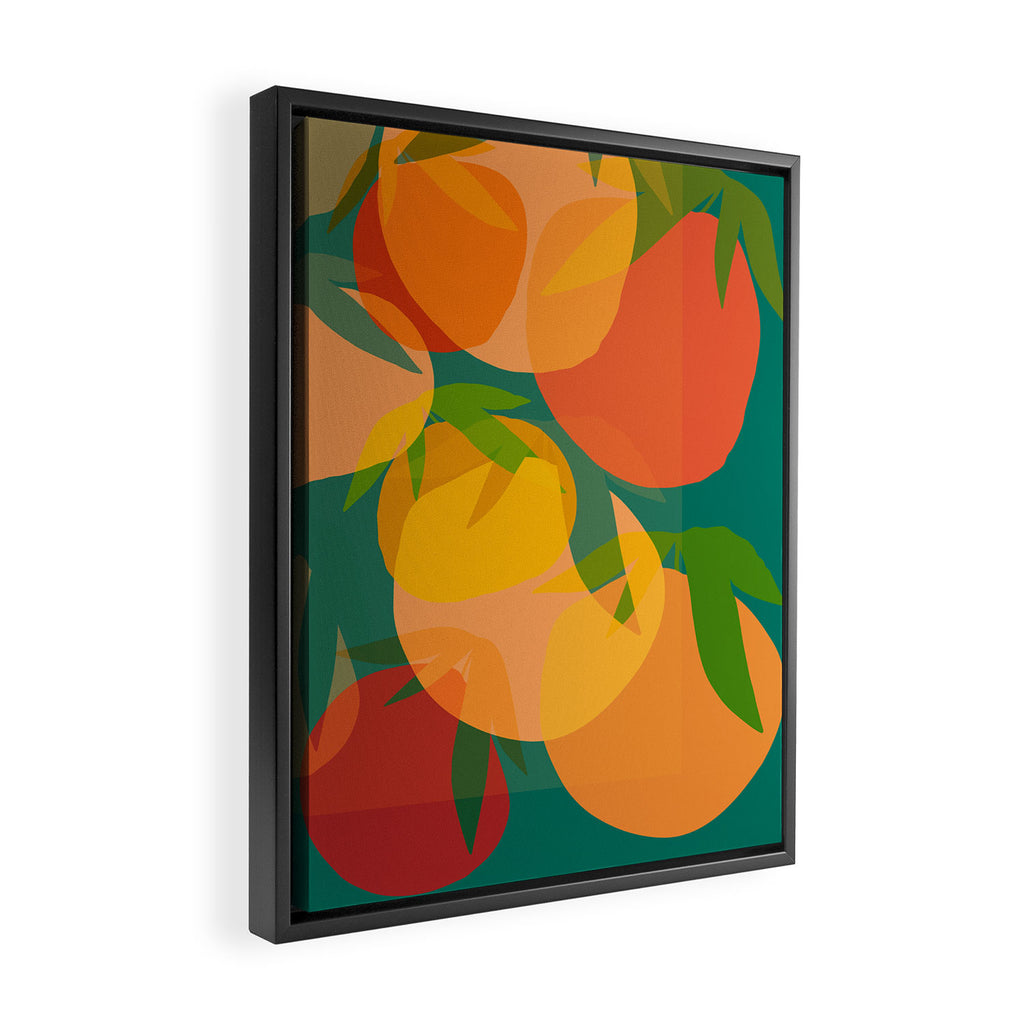 Spring Citrus #2 - Modern Art Print Framed Canvas Print Gallery Image 2