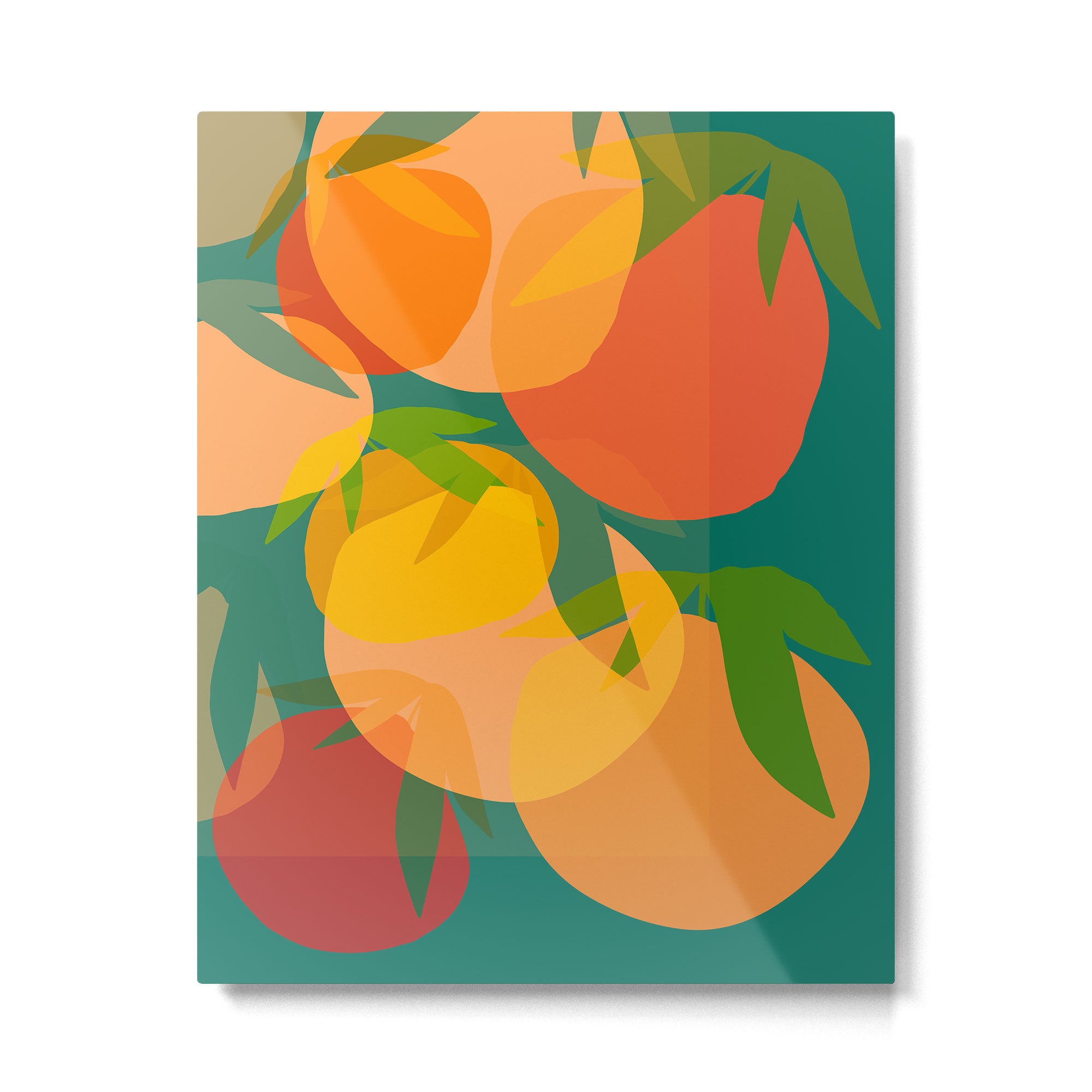 Spring Citrus #2 - Modern Art Print Metal Print Gallery Image 4