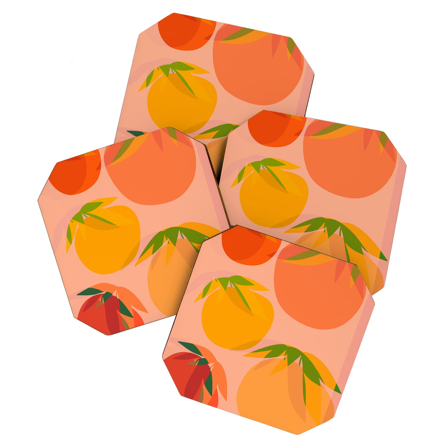 Spring Citrus #3 - Modern Art Print Coaster Gallery Image 1