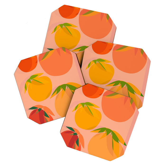 Spring Citrus #3 - Modern Art Print Coaster Gallery Image 1