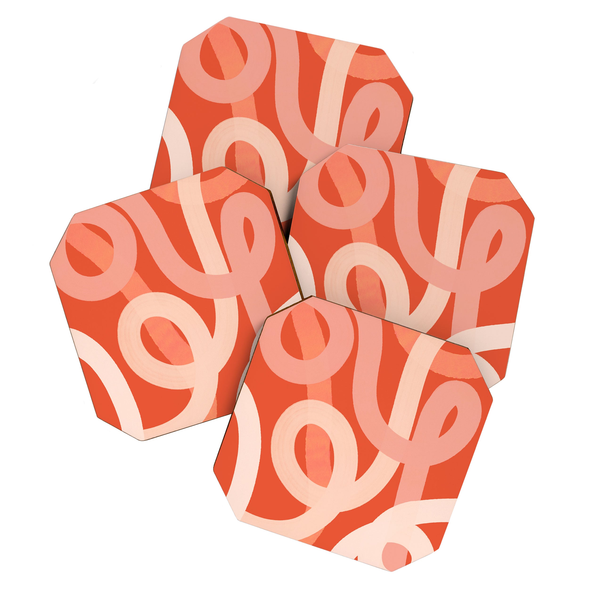 Summer Lines - Minimal Art Print Coaster Gallery Image 1