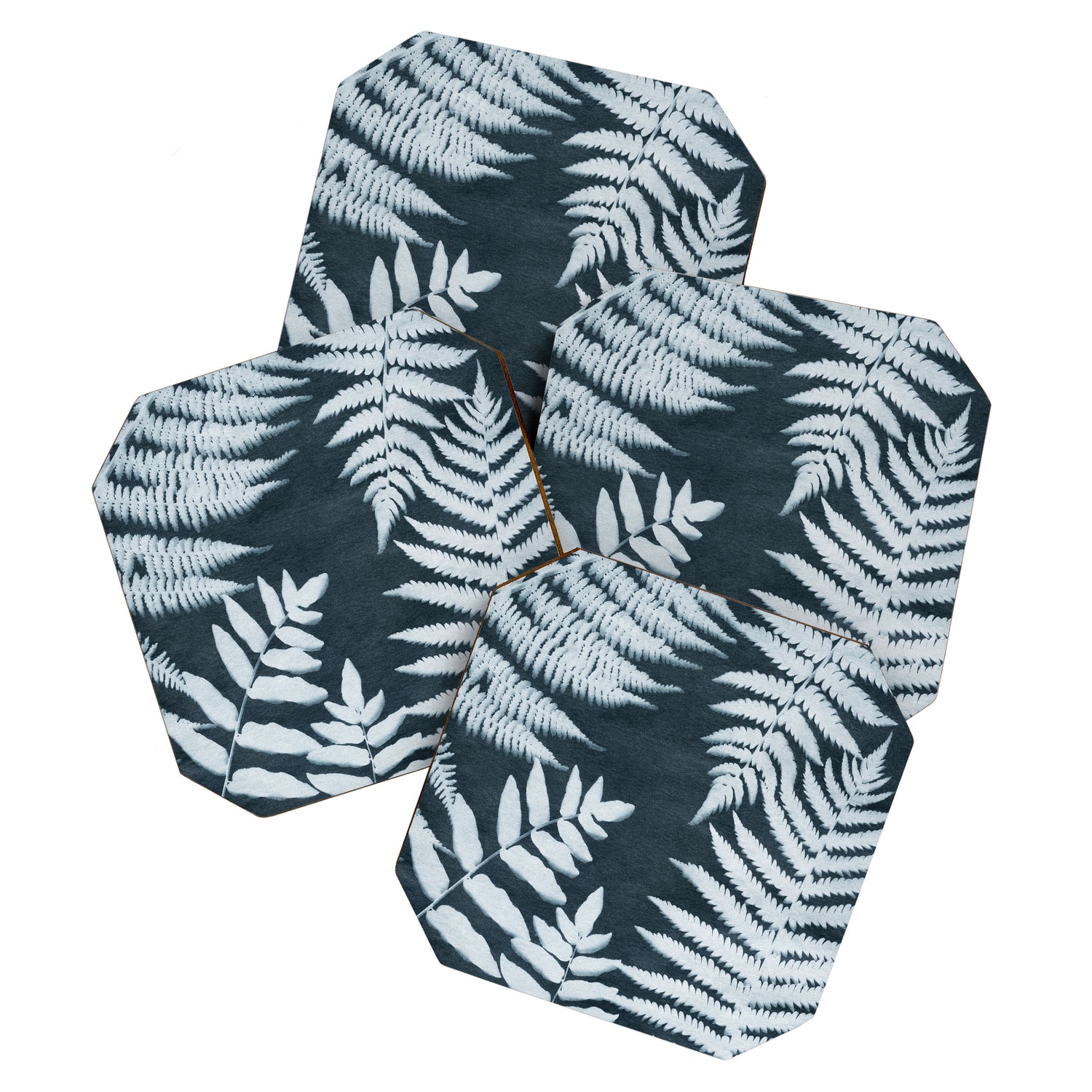 Sun Print Fern #1 Coaster Gallery Image 1