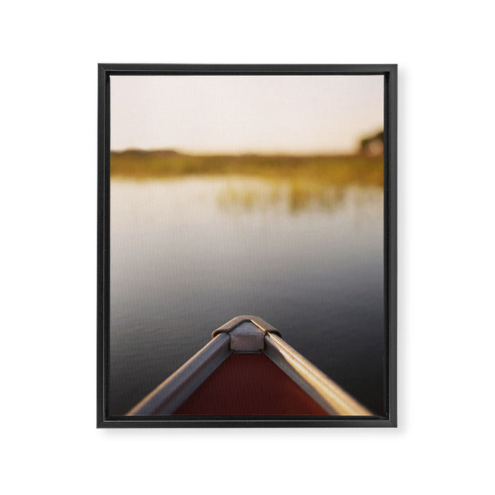 Sunrise Canoe #2 Framed Canvas Print Gallery Image 1