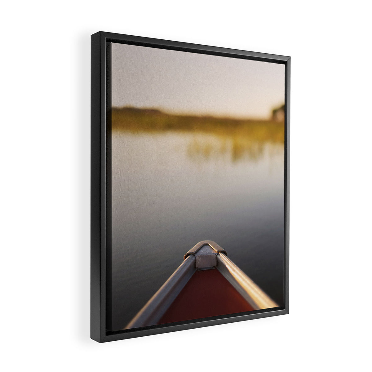Sunrise Canoe #2 Framed Canvas Print Gallery Image 2