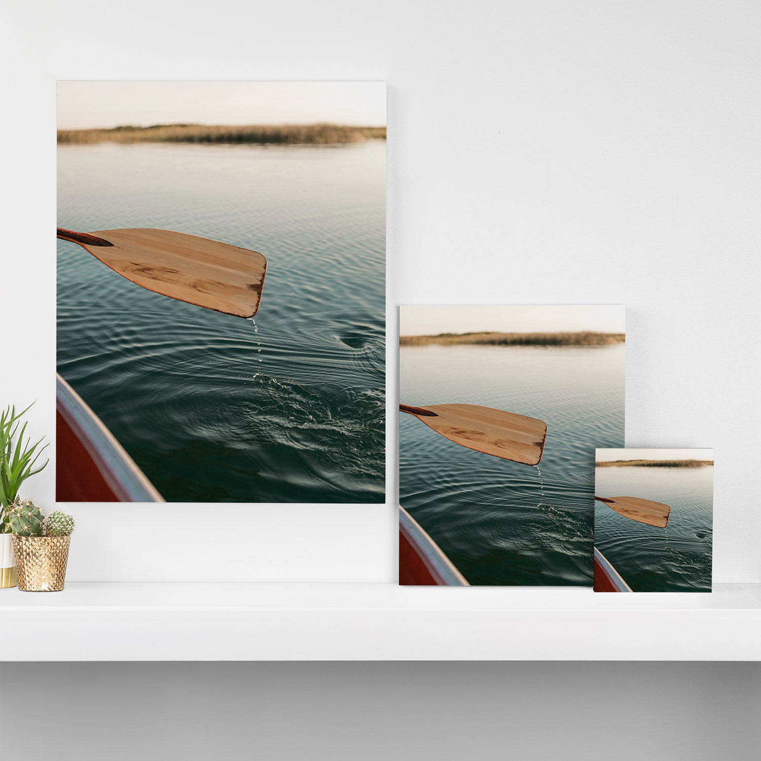 Sunrise Canoe #3 Canvas Print Gallery Image 3