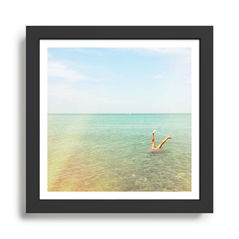 Turquoise Handstand Framed Art Print Gallery Image 1