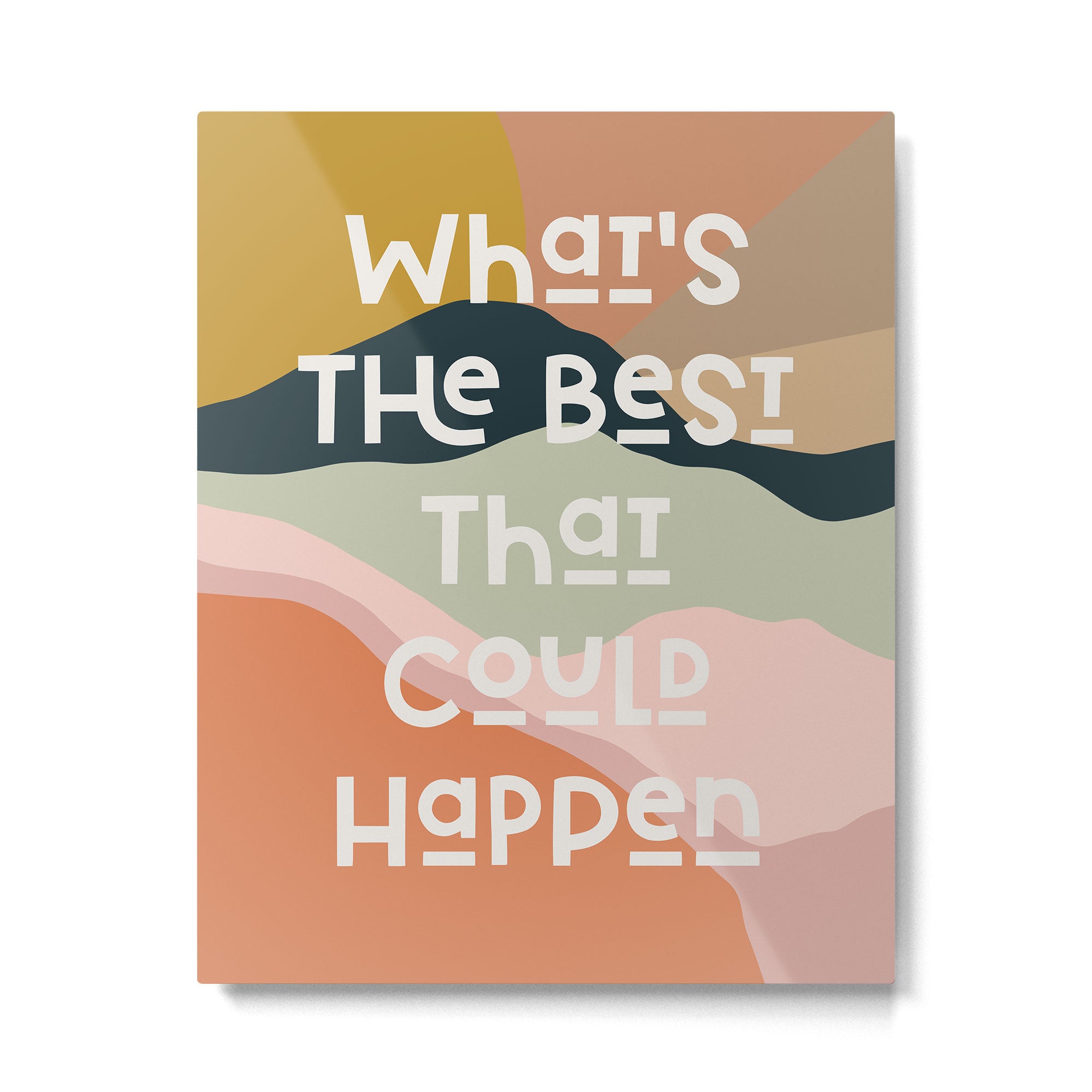 What's The Best That Could Happen - Typography Print Metal Print Gallery Image 4
