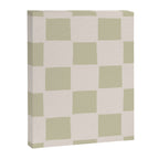 Playful check in olive green Canvas Print Gallery Image 8