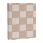 Playful check in sandy beige Canvas Print Gallery Image 8