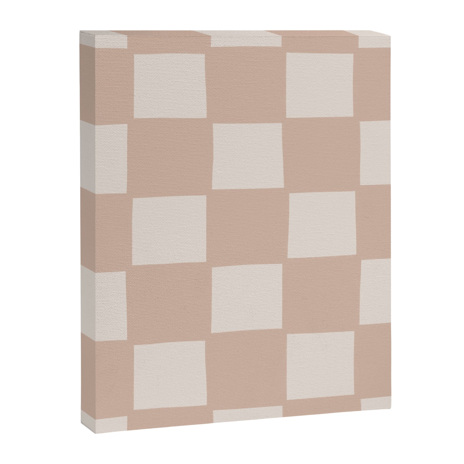 Playful check in sandy beige Canvas Print Gallery Image 8