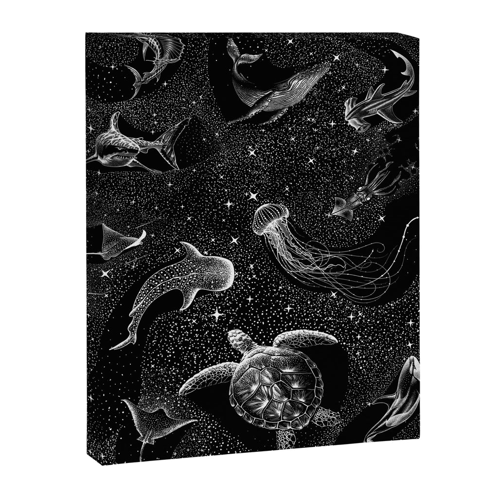 Cosmic Ocean (Black Version) Canvas Print Gallery Image 6