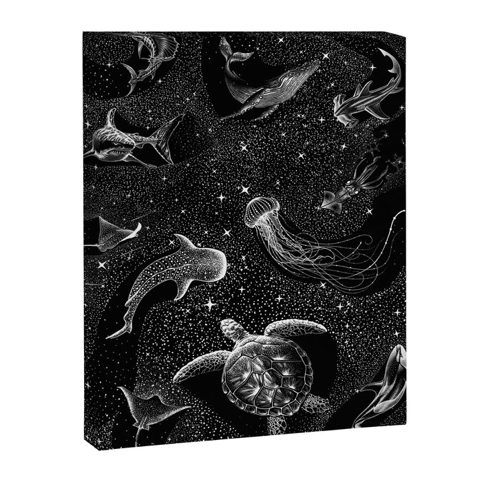 Cosmic Ocean (Black Version) Canvas Print Gallery Image 1
