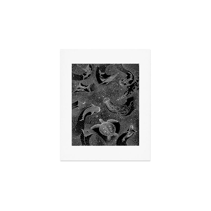 Cosmic Ocean (Black Version) Art Print Gallery Image 1