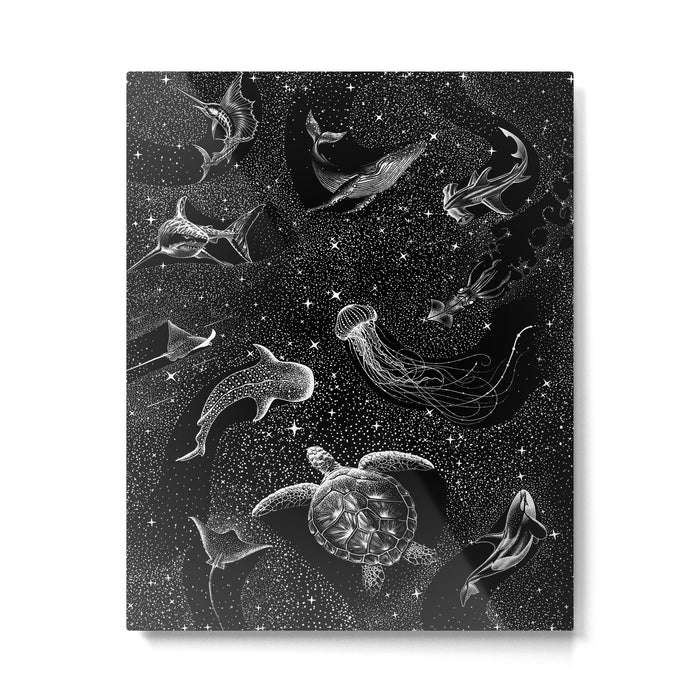 Cosmic Ocean (Black Version) Metal Print Gallery Image 1