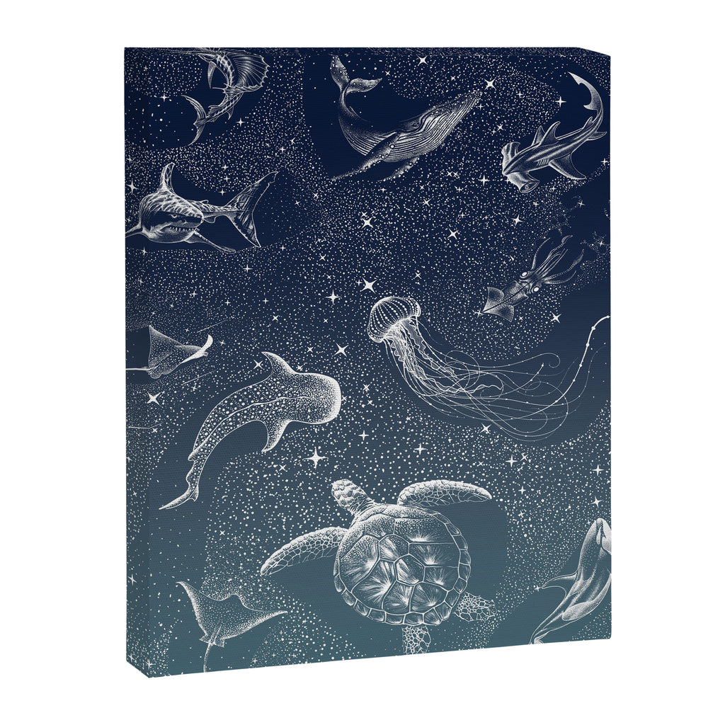 Cosmic Ocean  COLOR GRAD -  turquoise Canvas Print Gallery Image 8
