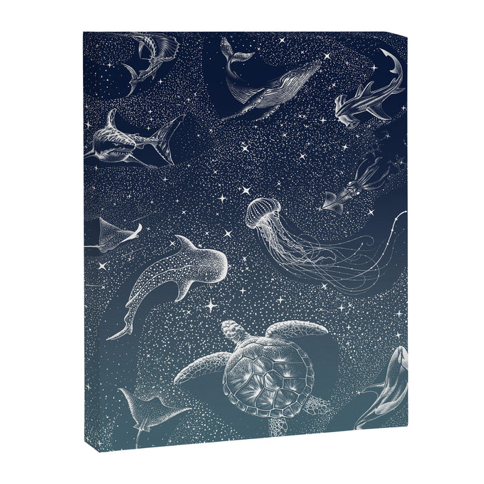 Cosmic Ocean  COLOR GRAD -  turquoise Canvas Print Gallery Image 1