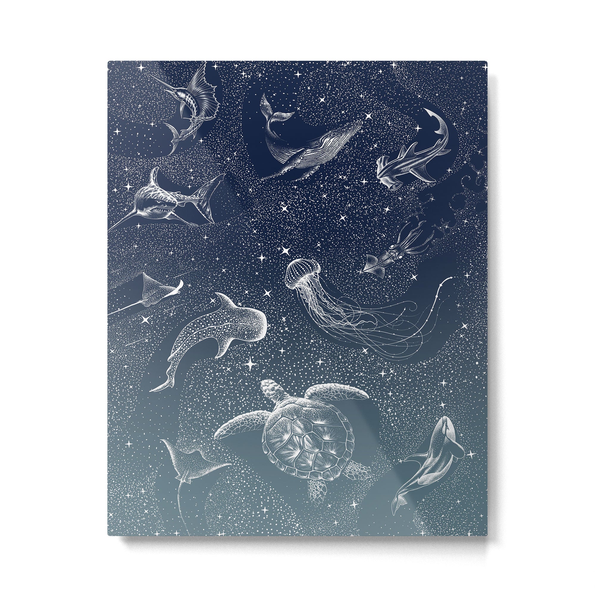 Cosmic Ocean  COLOR GRAD -  turquoise Metal Print Gallery Image 6