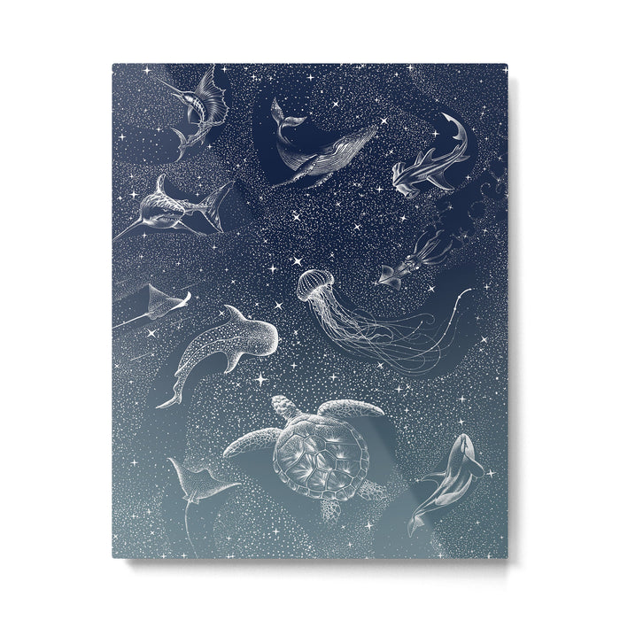 Cosmic Ocean  COLOR GRAD -  turquoise Metal Print Gallery Image 1