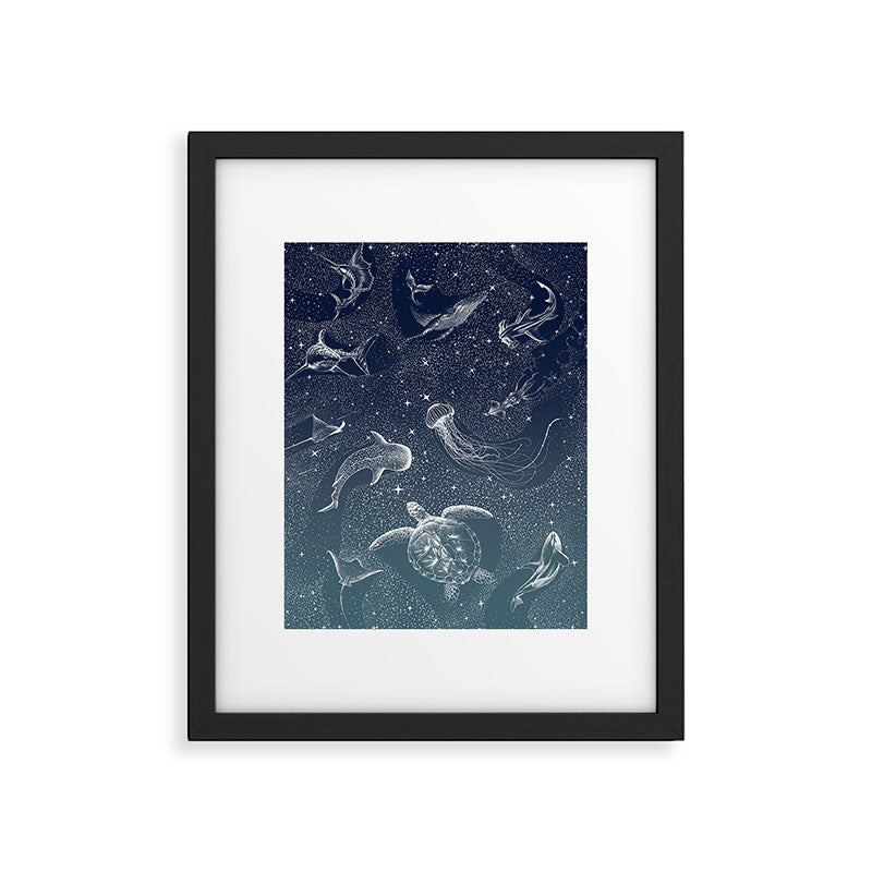 Cosmic Ocean  COLOR GRAD -  turquoise Framed Art Print Gallery Image 6