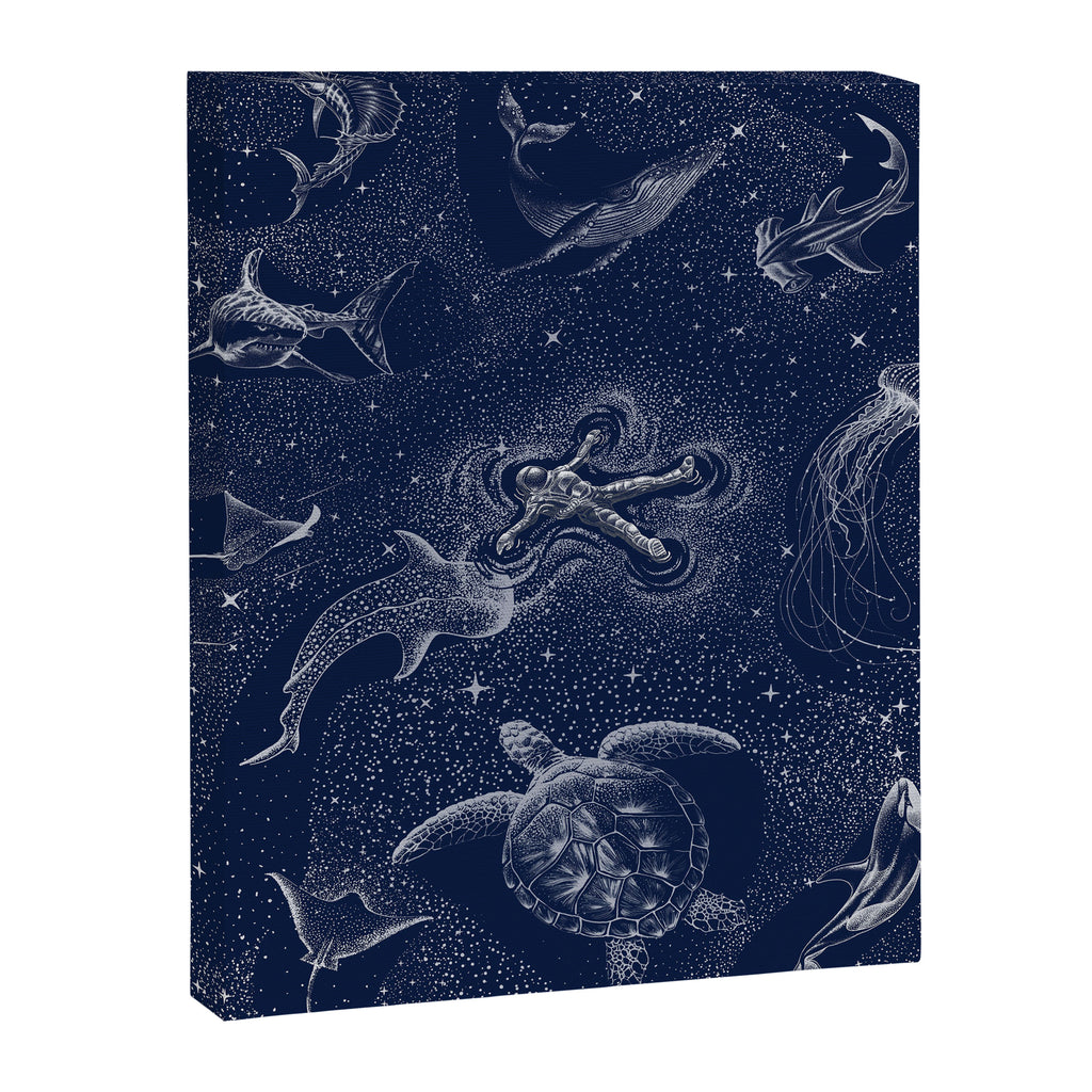 Cosmic Ocean with astronaut Canvas Print Gallery Image 8