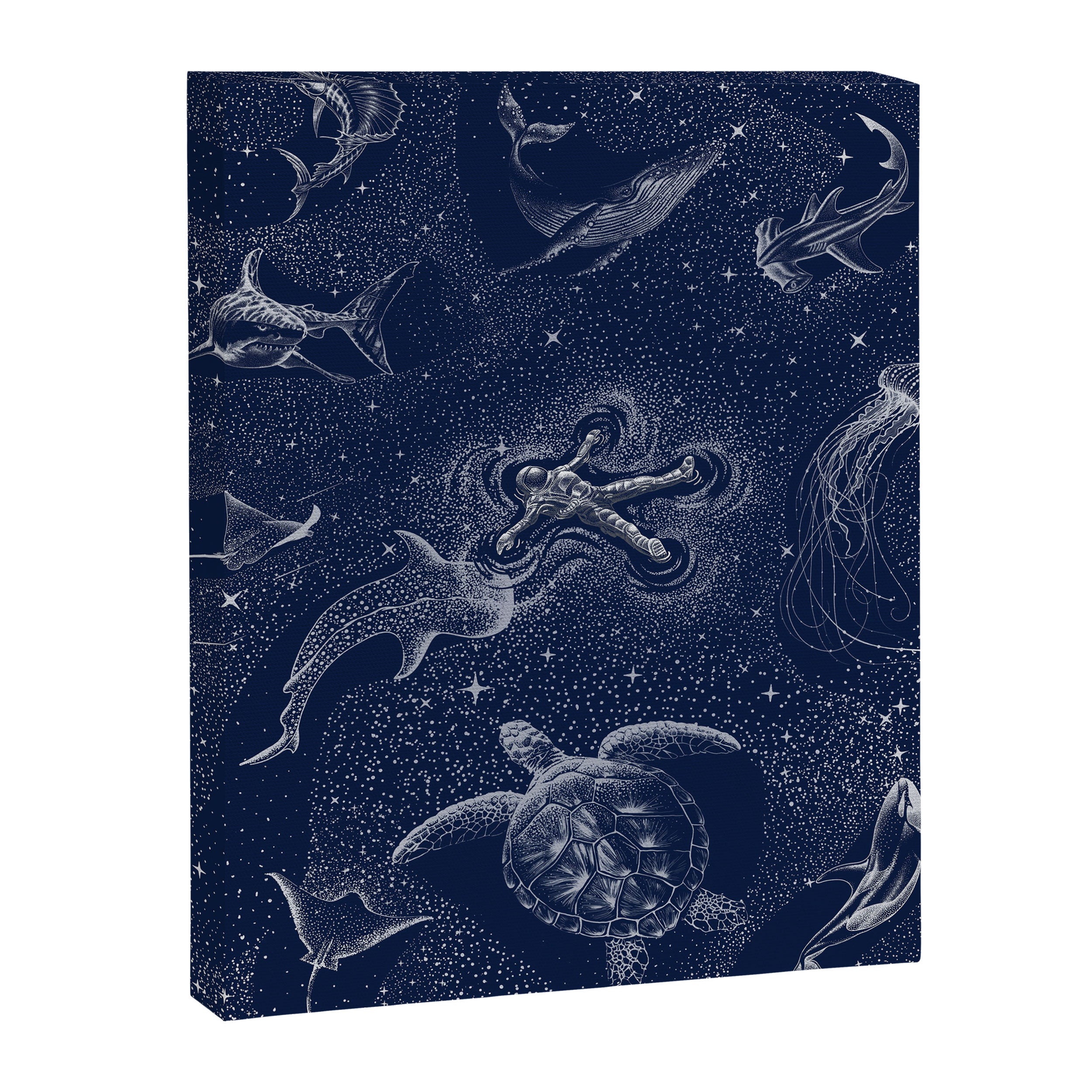 Cosmic Ocean with astronaut Canvas Print Gallery Image 8