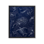 Cosmic Ocean with astronaut Framed Canvas Print Gallery Image 8
