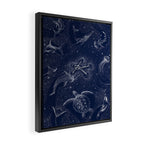 Cosmic Ocean with astronaut Framed Canvas Print Gallery Image 2
