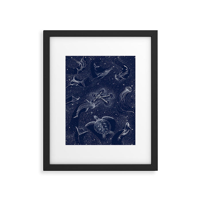 Cosmic Ocean with astronaut Framed Art Print Gallery Image 1