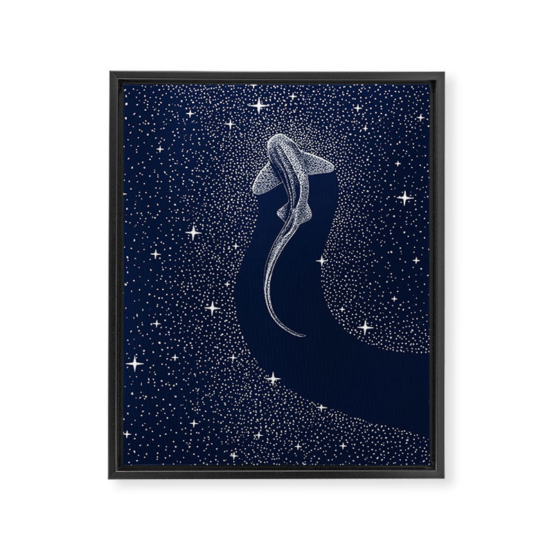 Leopard Shark in Cosmos Framed Canvas Print Gallery Image 8
