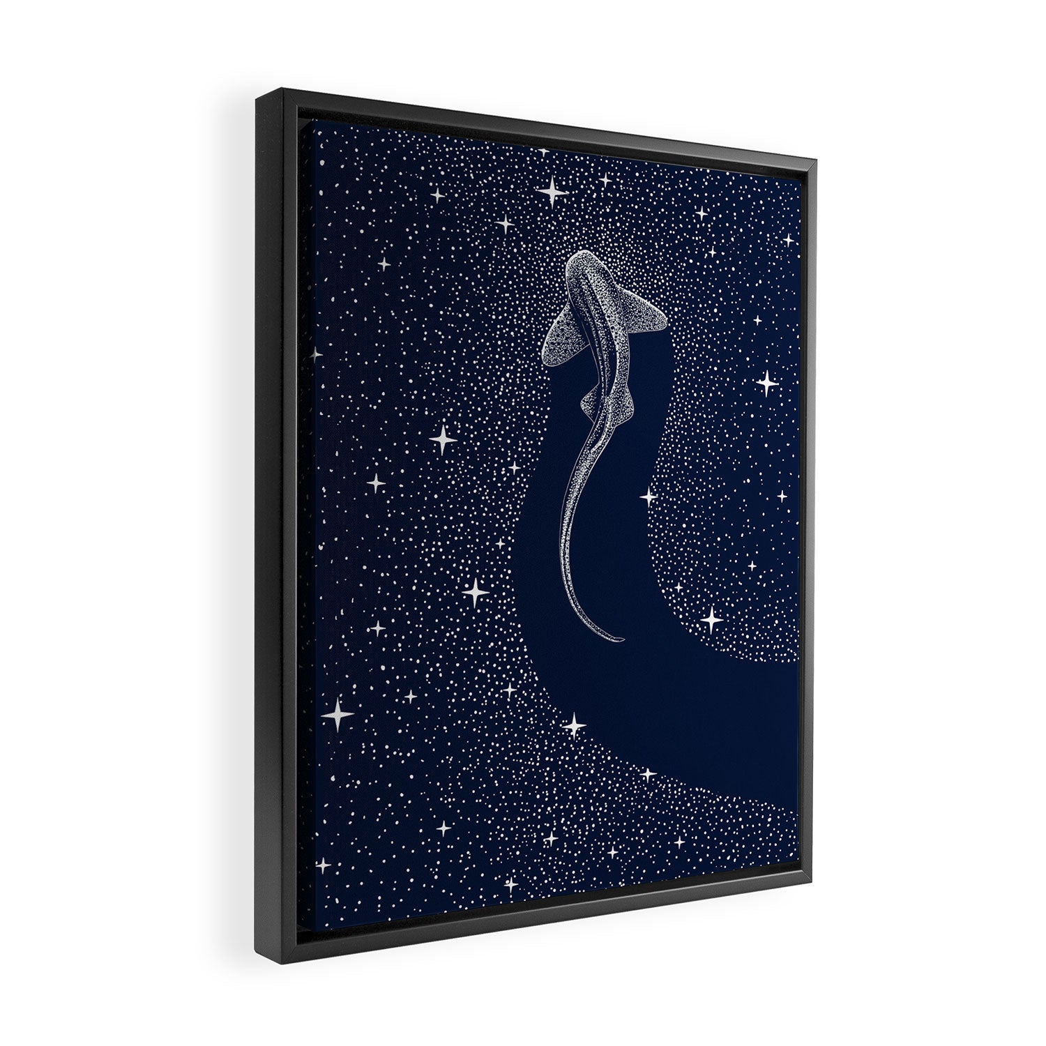 Leopard Shark in Cosmos Framed Canvas Print Gallery Image 2