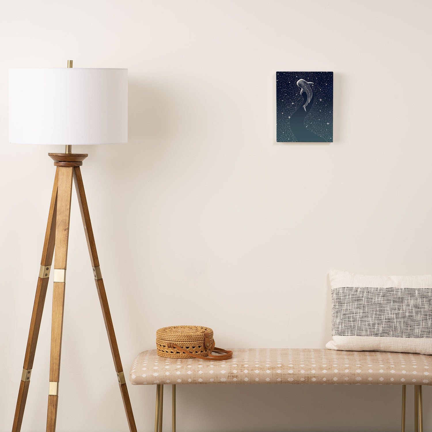 Star Eater COLOR GRAD -  turquoise Canvas Print Gallery Image 2