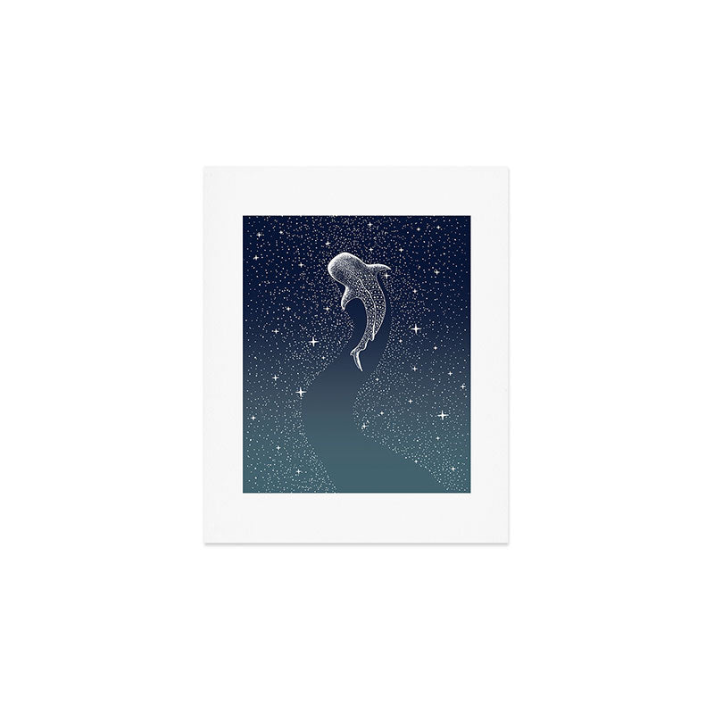 Star Eater COLOR GRAD -  turquoise Art Print Gallery Image 1