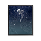 Star Eater COLOR GRAD -  turquoise Framed Canvas Print Gallery Image 8